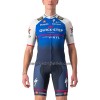 Set Fietsshirt + Korte Koersbroek 2022 Quick-Step Alpha Vinyl Blauw Wit